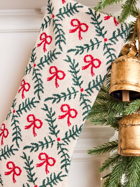 Holiday Trellis Knit Stockings