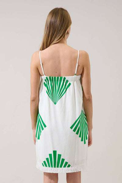 Quina Shift Mini Dress Fan Breeze