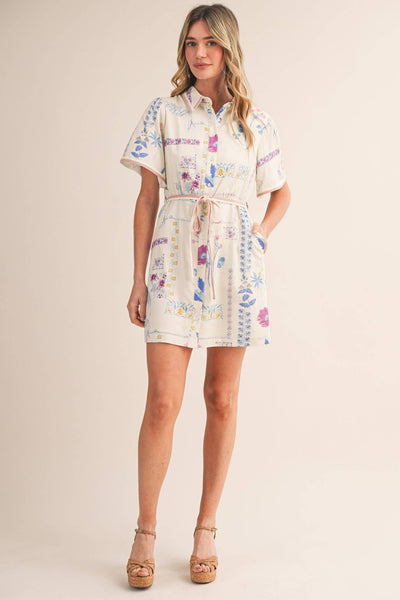 Floral Button Down Shirtdress
