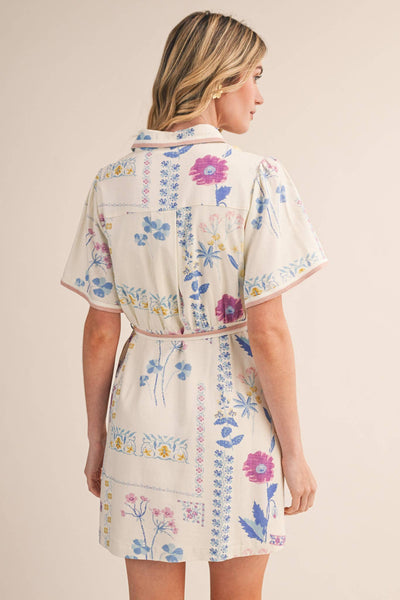 Floral Button Down Shirtdress