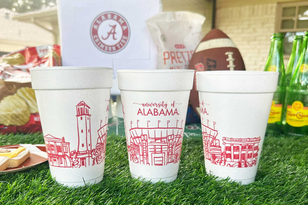 Foam Cup 10 Pack {University of Alabama Skyline-Tuscaloosa}