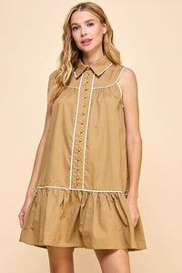 Collar Trim Dress