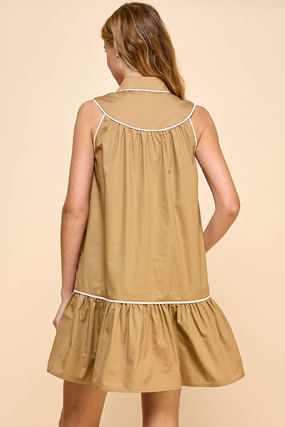 Collar Trim Dress