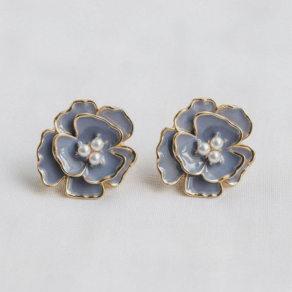 Bluebird Flower Earrings