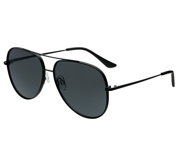 Max Polarized Matte Black Aviator Sunglasses