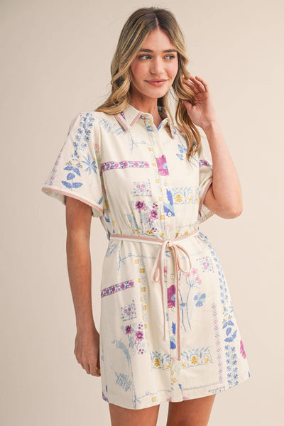 Floral Button Down Shirtdress