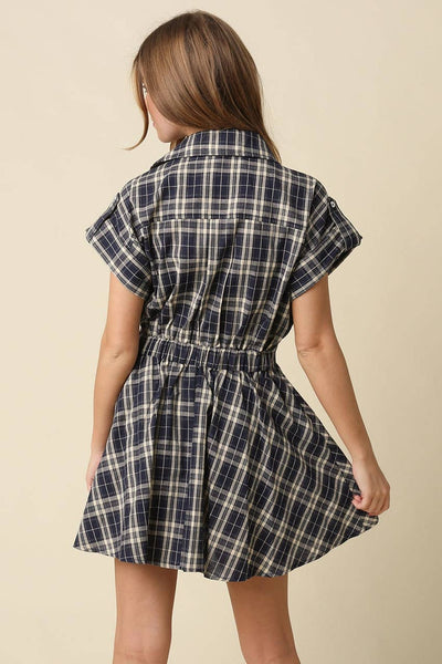 Lexi Plaid Mini Shirt Dress