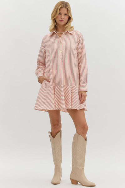 Long Sleeve Stripe Dress