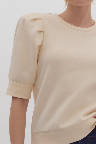 Puff Sleeve Knit Top