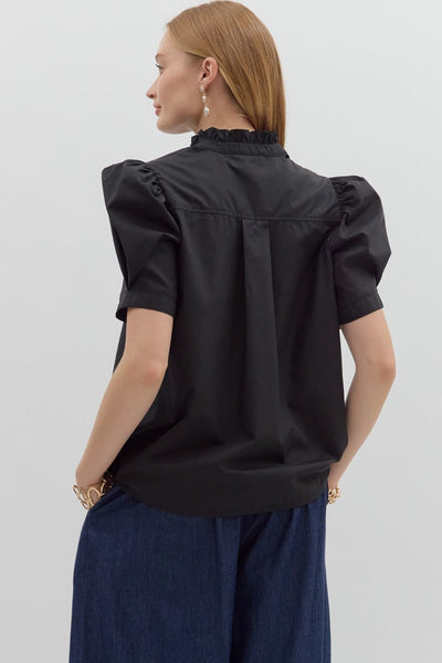 Short Sleeve Puff Sleeve Top