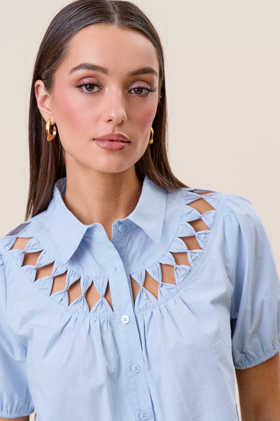 Cutwork Collar Blouse
