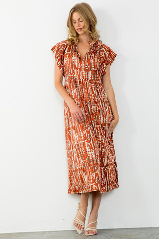 Short Sleeve Print Dress