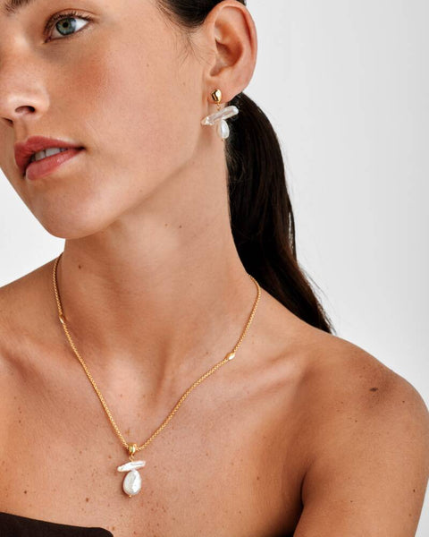 Sol Pearl Waterproof Gold Necklace