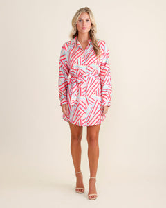 Spring Geo Shirtdress