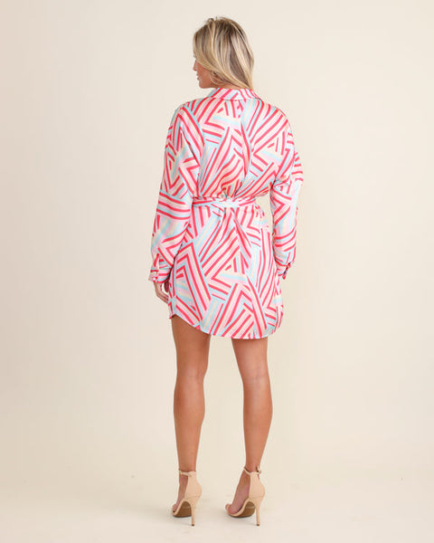 Spring Geo Shirtdress