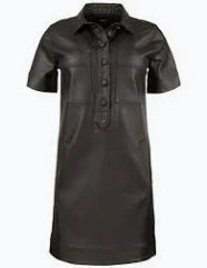 Tatiana Coated Dress in Chocolate