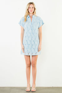 Cotton Eyelet Short Sleeve Dress – Welle Studio