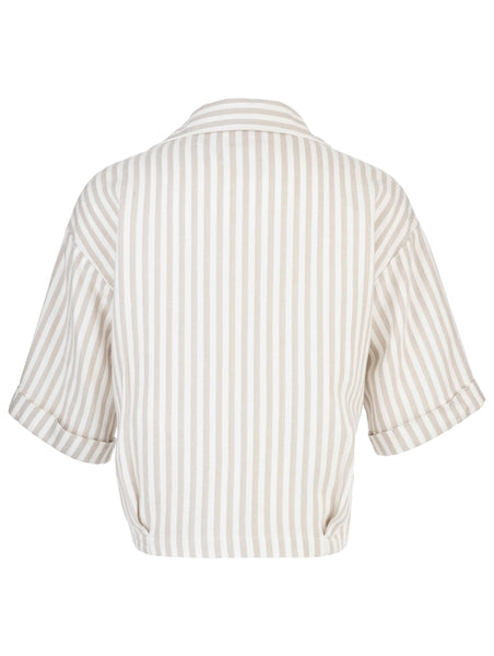 Donna Taupe Stripe Top