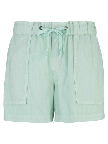 Linen Drawstring Shorts - Seafoam