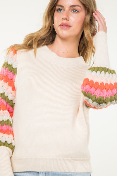 Scallop Sleeve Sweater