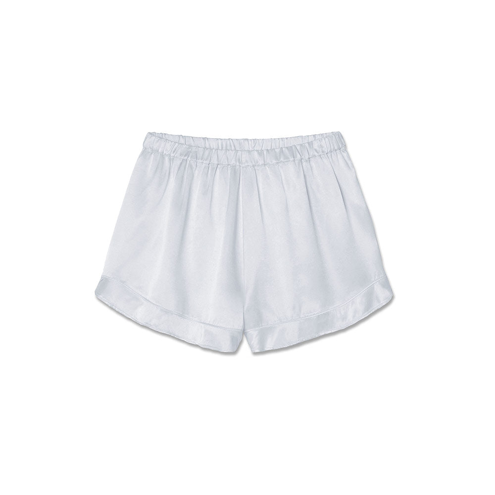 Spencer Satin Boxer Short with Ruffle