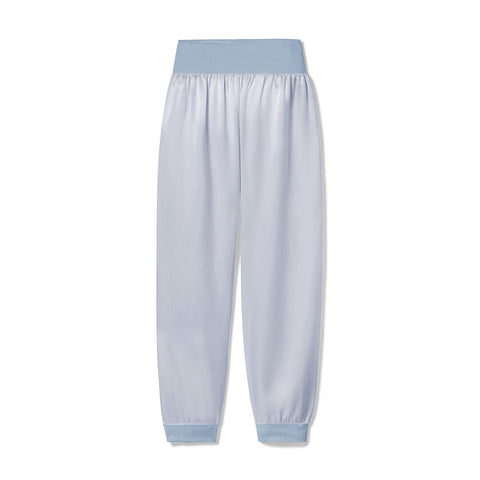 Sunny Satin Jogger in Morning Blue