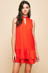 Drop Ruffle Mini Dress