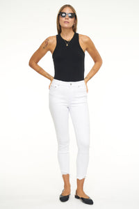 Audrey Mid Rise Skinny Crop - Seashell Vintage Wash