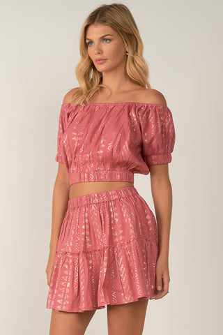Rose Gold Arrow Print Skirt