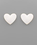 Epoxy Heart Earrings