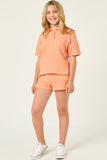 Coral Pocket Detail Collared Shirt