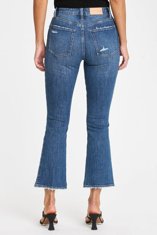 Lennon High Rise Cropped Boot - Leyton Wash