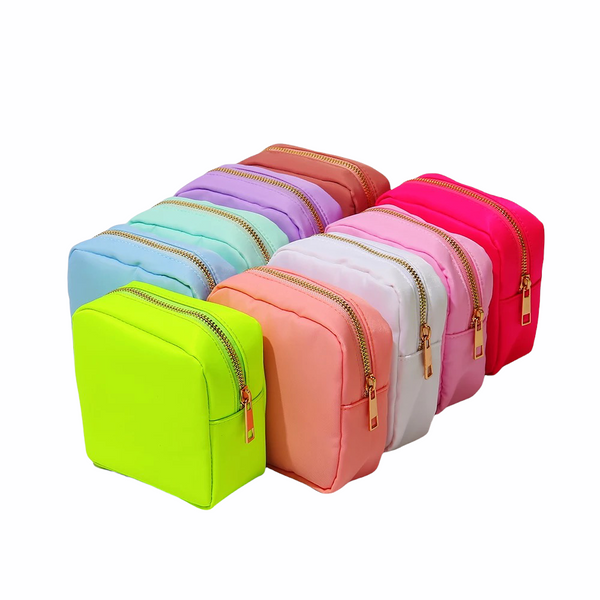 Small Nylon Zip Cosmetic Bag