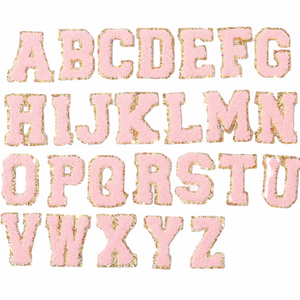 Letter Patches - Light Pink