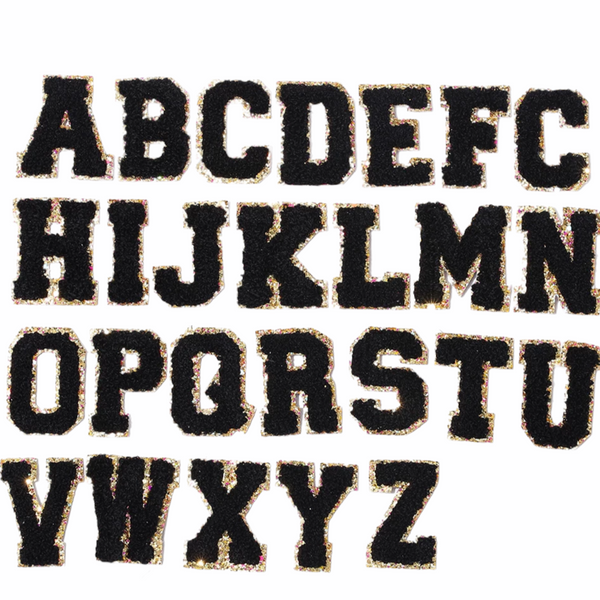 Letter Patches - Black