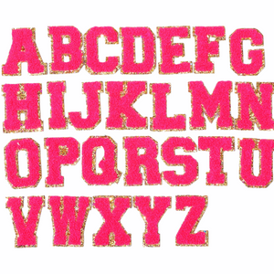 Letter Patches - Hot Pink