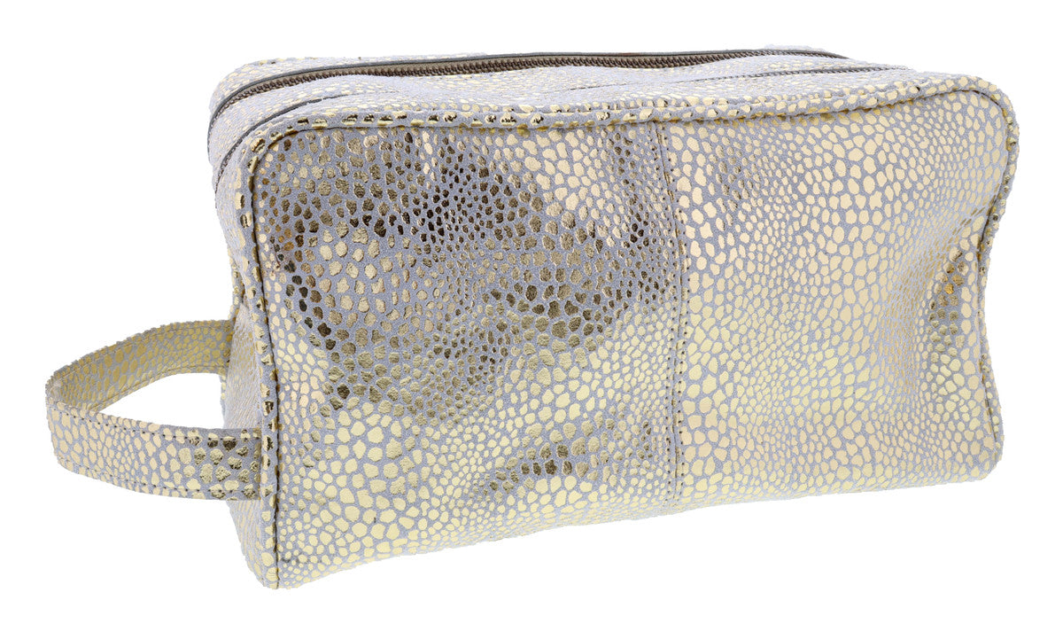 Gold Reptile Cosmetic Bag
