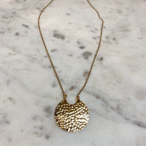 Hammered Medallion Necklace