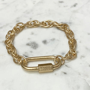 Matte Gold Carabiner Bracelet