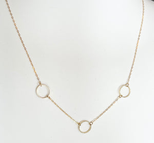 Triple Gold Circle Necklace