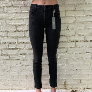 Girls High Rise Split Ankle Jeans - Black