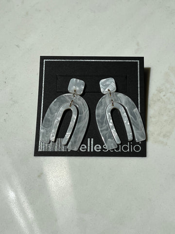Off White Arch Earrings