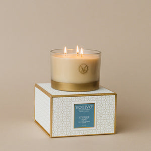 Holiday 3 Wick Candle - Icy Blue Pine